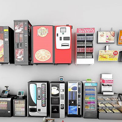 现代商场冰柜酒柜糕点柜收银机