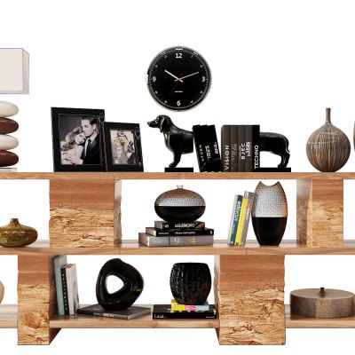 钟表小狗几何装饰品