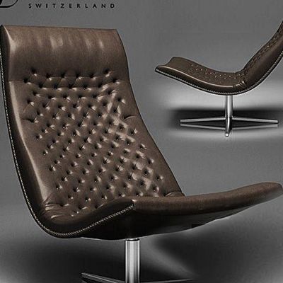 现代皮质休闲椅国外