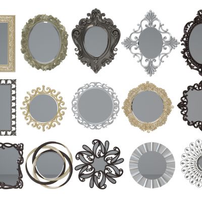 欧式雕花装饰镜子组合