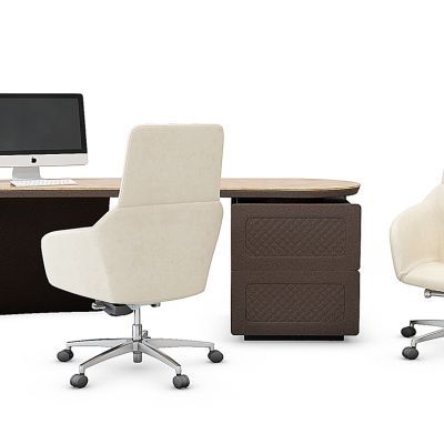 宾利班台老板台办公椅组合