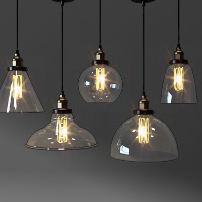 复古工业玻璃吊灯