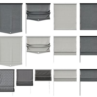 现代拉帘布艺窗帘罗马帘