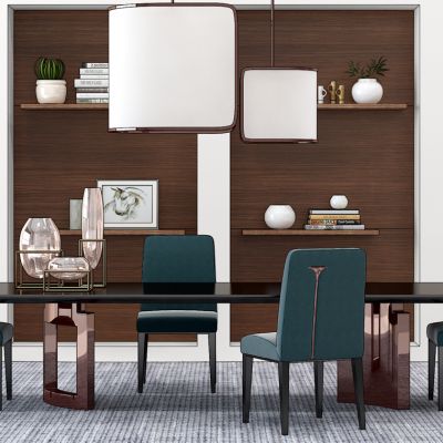 现代餐桌椅组合