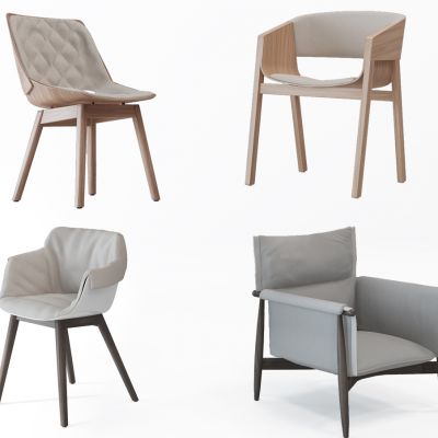 北欧木质单椅组合