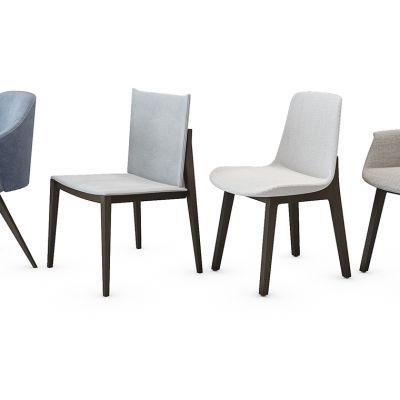 现代布艺单椅休闲椅组合