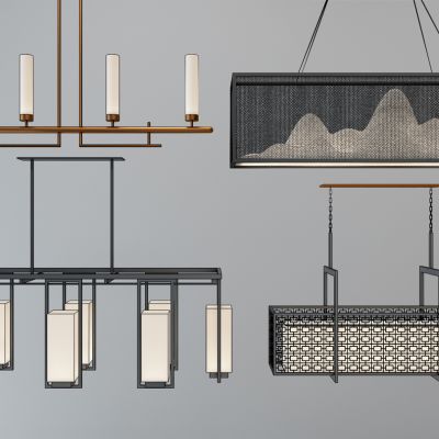 新中式吊灯组合