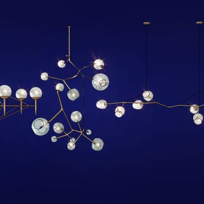 现代金属玻璃吊灯