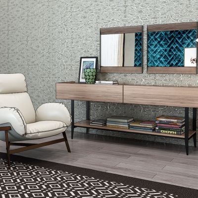 现代休闲椅边几落地灯组合