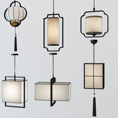 新中式吊灯组合