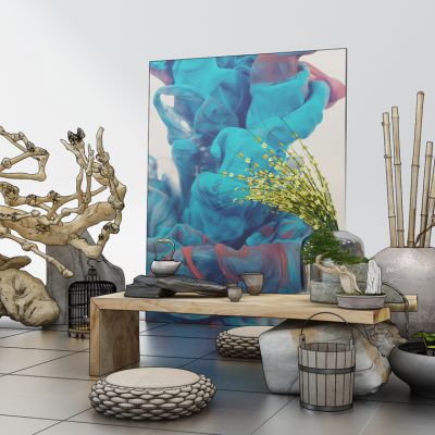 现代茶具摆件陶罐