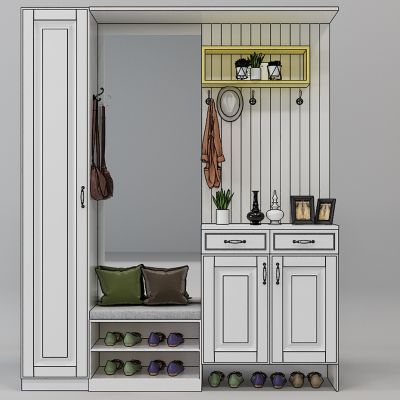 欧式鞋柜衣帽柜