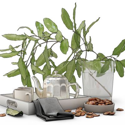 花瓶果盘3D模型