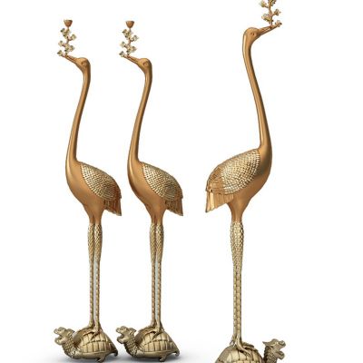 仙鹤金属雕塑摆件