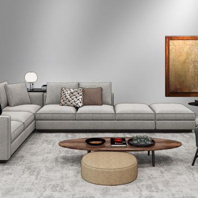 现代沙发茶几组合