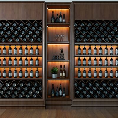 现代实木酒柜酒瓶酒窖