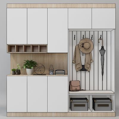 门厅鞋柜储物柜雨伞帽子