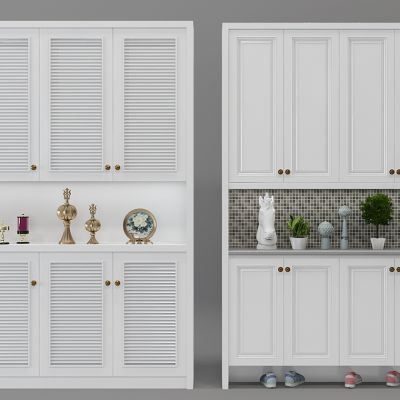 欧式门厅衣柜收纳柜