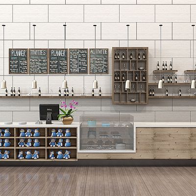 现代多功能吧台水吧酒吧台酒柜组合