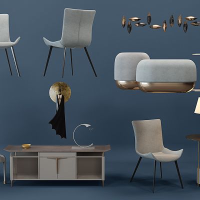 北欧椅子沙发墩电视柜挂饰边几