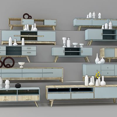 现代电视柜组合