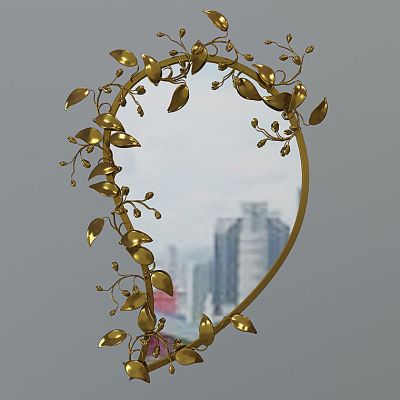 欧式树叶镜子