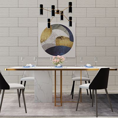 现代餐桌椅组合