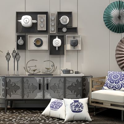 中式立体画雨伞