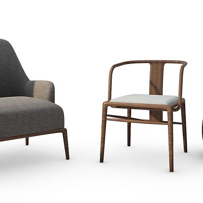 中式椅子休闲椅子边几