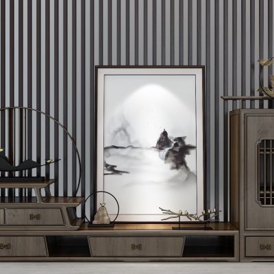 新中式电视柜装饰柜摆件