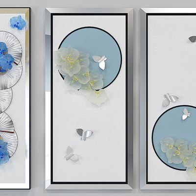 新中式立体挂画组合