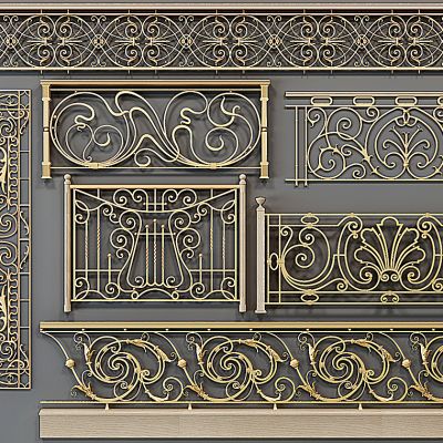 欧式铁艺雕花栏杆
