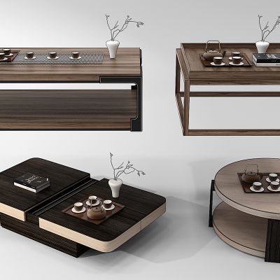 新中式茶几茶具组合