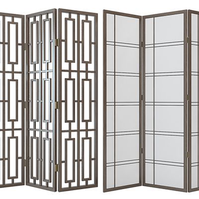 新中式屏风隔断组合