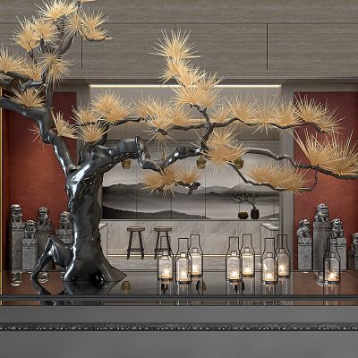 新中式大堂水景