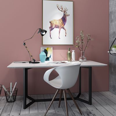 现代书房桌椅写字台