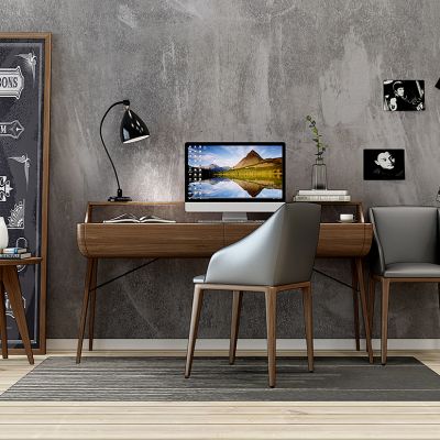 北欧实木书桌椅
