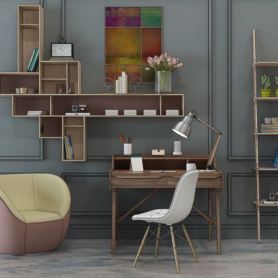 北歐書房桌椅書柜寫字臺