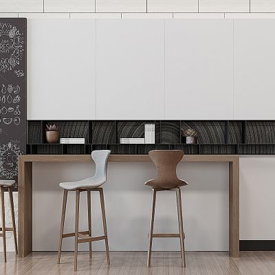 现代吧台吧椅组合