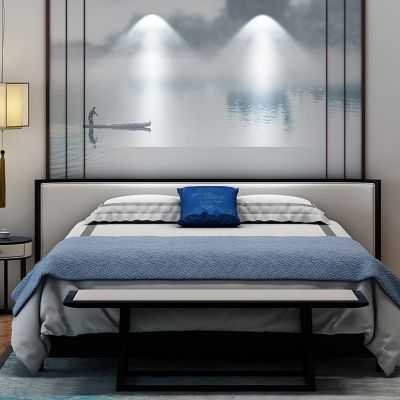 新中式床床头柜吊灯