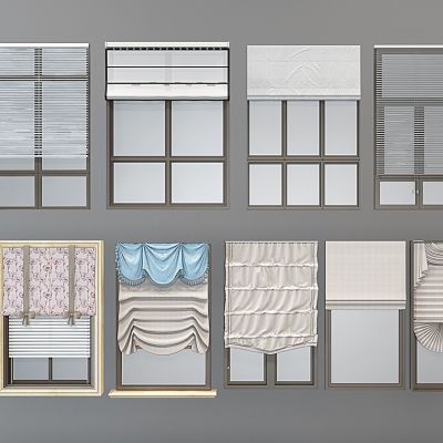 现代窗户窗框百叶帘罗马帘