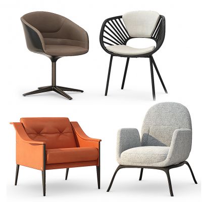 北欧椅子休闲椅组合