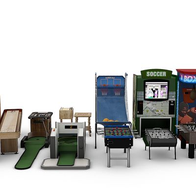 现代游戏机室内高尔夫体验机