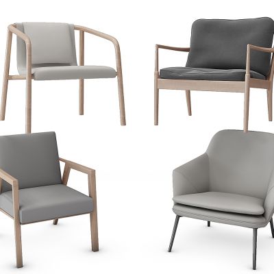 北欧单椅子休闲椅组合
