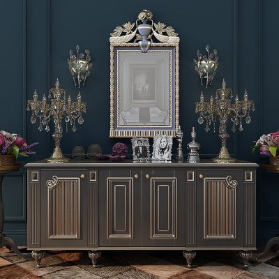 欧式花架台灯壁灯镜子