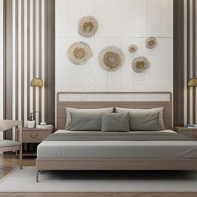 新中式床床头柜