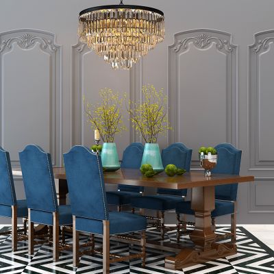 欧式餐桌椅组合