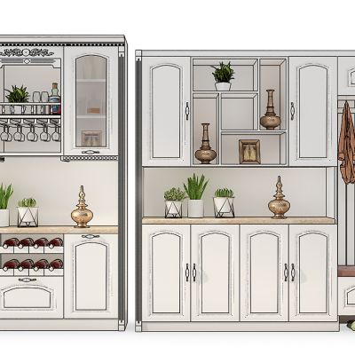 欧式鞋柜储物柜酒柜