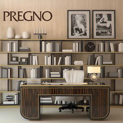 办公桌书柜书籍