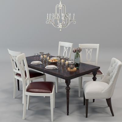 欧式餐桌椅组合